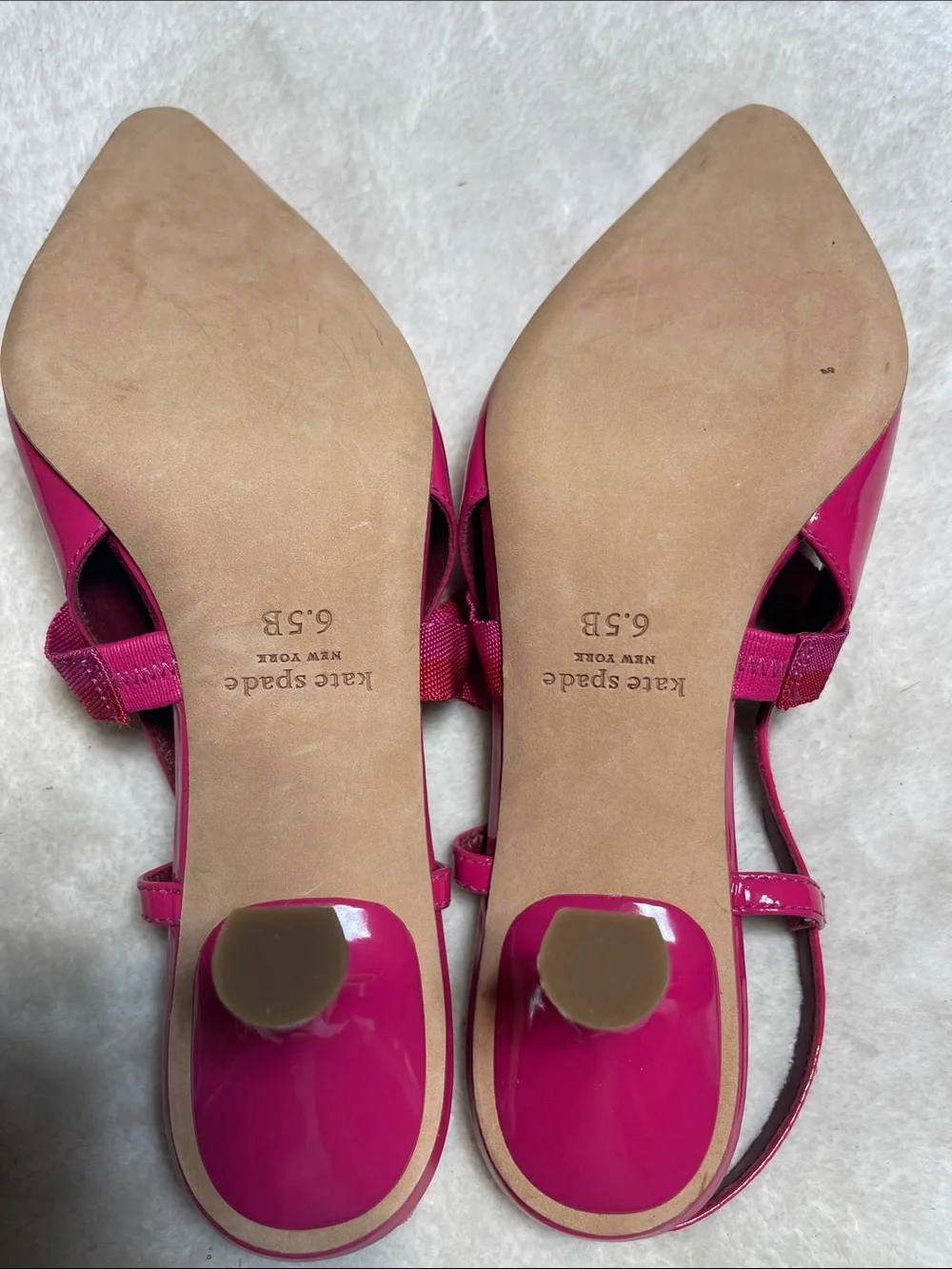 kate Spade Hot Pink Patent Slingback Pumps Size 6.5